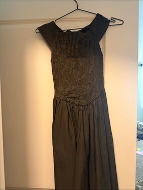 Free People Black Smocked Maxi Dress